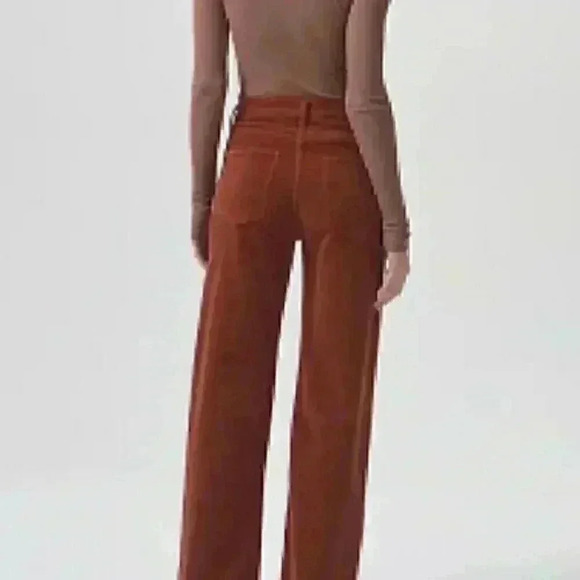 New AGOLDE Women Harper Straight Leg Corduroy Jeans Size 31 Color Saddle Brown - Picture 5 of 14
